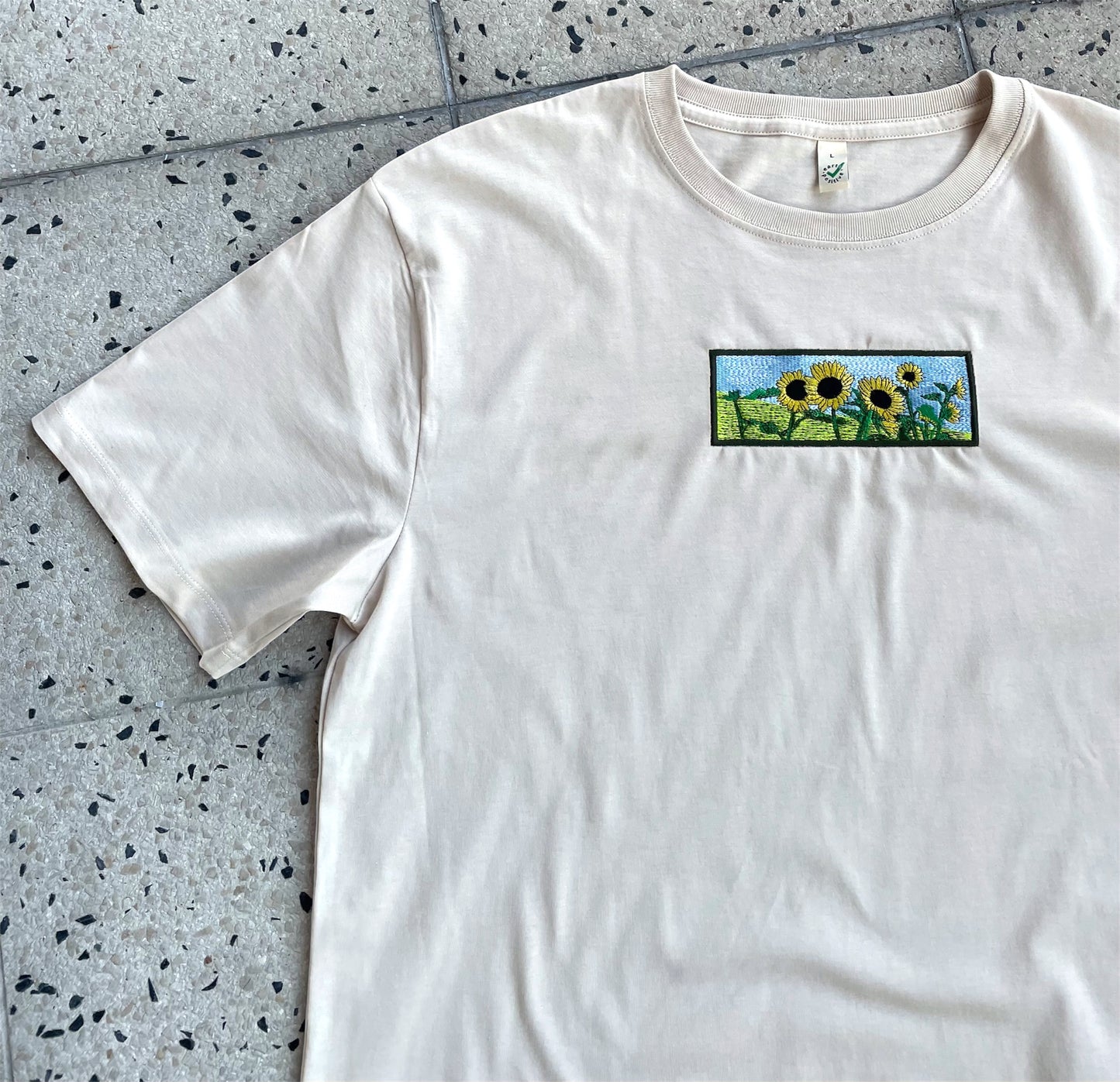 Sunflower Field T-Shirt  – Sand